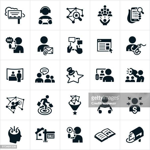 advertising icons - streaming service stock illustrations