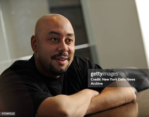 Raymond Santana, exonerated in the Central Park Jogger case from 1989, in the offices of his attorney, Jonathan Moore.