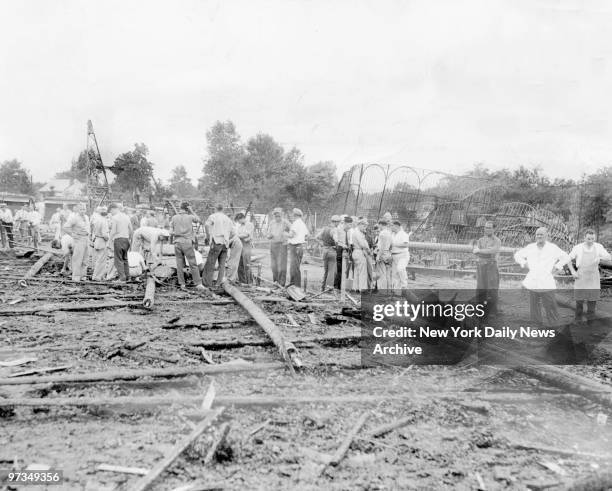 Ringling Bros. & Barnum & Bailey Circus Fire , Scene of Hartford circus fire that claimed 168 lives.