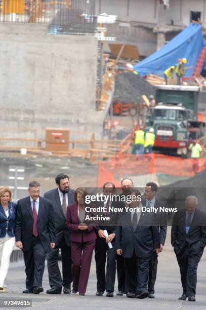 Rep. Carolyn Maloney, State Assembly Speaker Sheldon Silver, Lower Manhattan Development Corporation Chairman Avi Schick, House Speaker Nancy Pelosi,...