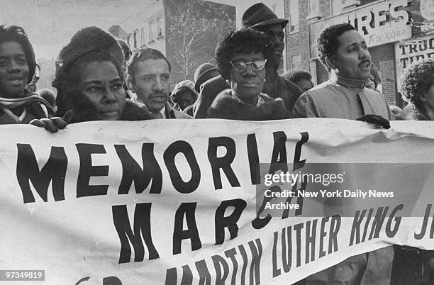 Rep. Shirley Chisolm leads Martin Luther King Memorial Parade.