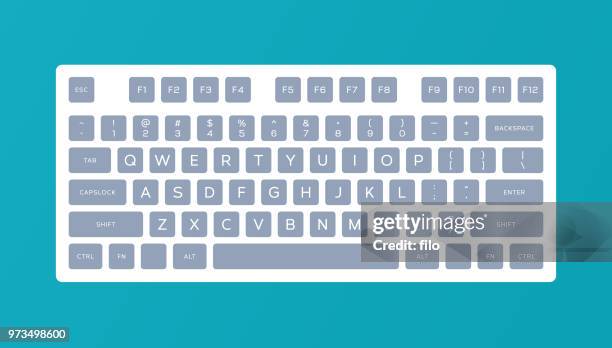 simple keyboard keys - space key stock illustrations