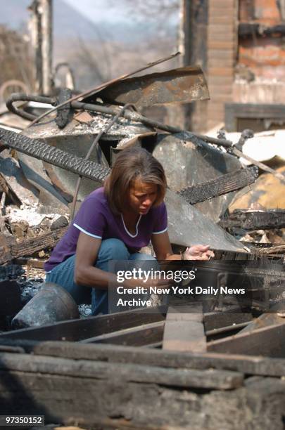 San Diego Fire : Family come back to find their homes in ruins. Martha Gilmore is and her family are devistated to find their home in runins as she...