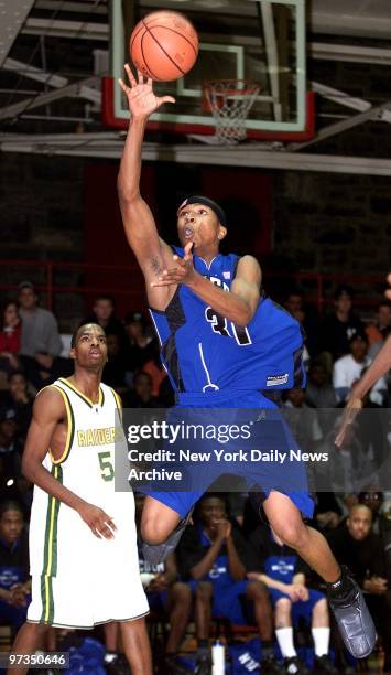 Rice Raiders vs Lincoln Railsplitters at Fordham University. Game-2 of the Diane Brennan Invitational. Lincoln's Sebastian Telfair shoots as Rice's...