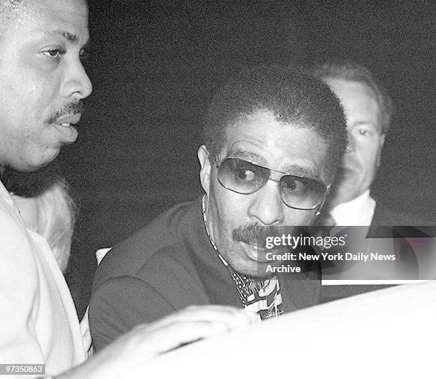 Richard Pryor leaving the Apollo Theatre after taping "Apollo Hall of Fame."