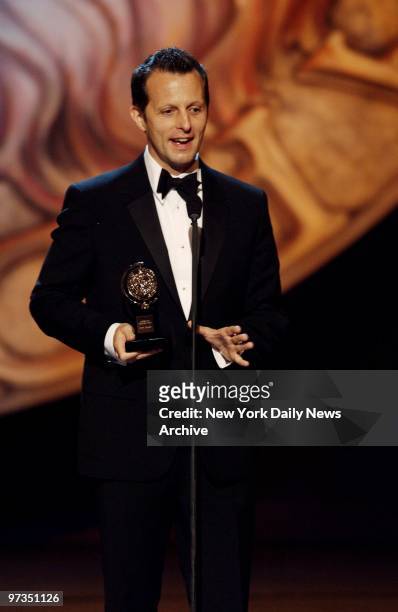 Rob Ashford accepts the award for Best Choreography for "Thoroughly Modern Millie" during the 56th annual Tony Awards at Radio City Music Hall.