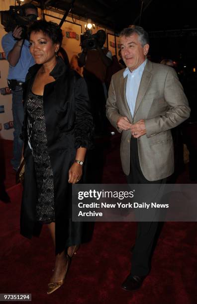 Robert De Niro and wife Grace Hightower at the Opening of The Tribeca Film Festival with the movie "Baby Mama" held at the Tribeca Theater