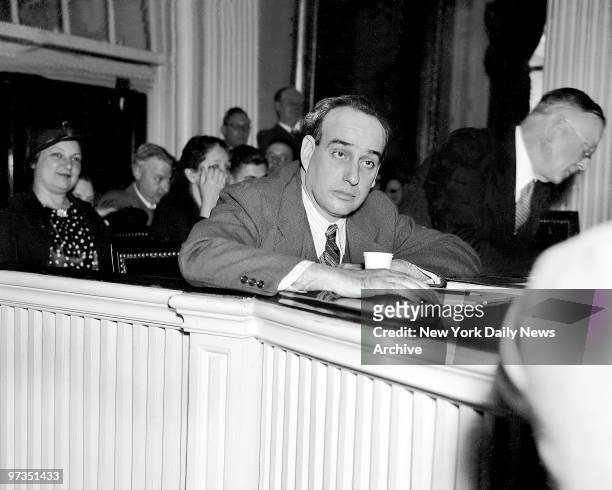 Robert Moses during Relief Hearings.