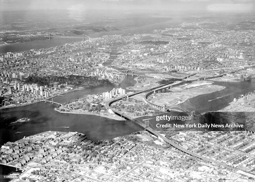 Robert Moses' three-armed Triborough Bridge is the center of