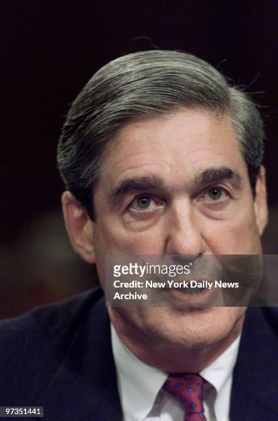 Robert Mueller, the President's nominee to head the FBI, testifies at his confirmation hearing before the Senate Judiciary Committee.