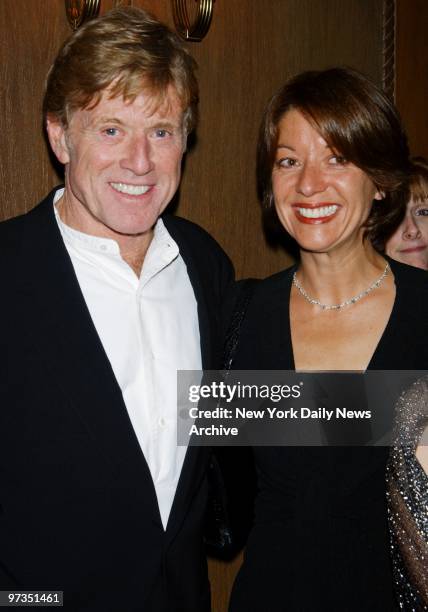 Robert Redford and girlfriend Billie Szaggars arrive at Cipriani 42nd Street for the 20th anniversary gala celebration for The Sundance Institute....