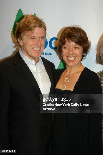 Robert Redford is accompanied by girlfriend Billy Szaggars at the Natural Resources Defense Council's sixth annual Forces for Nature Gala at Cipriani...