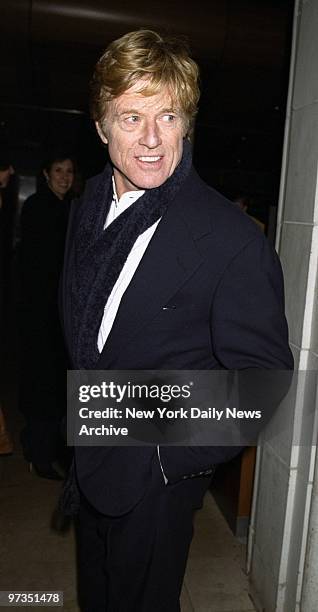 Robert Redford is on hand at party for the premiere of the movie "The Legend Of Bagger Vance" at Guastiavino's Restaurant.