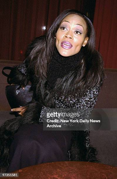 Robin Givens is on hand for party at the club Veruka following the New York premiere of the movie "Wirey Spindell."