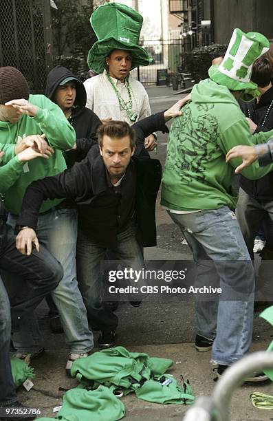 Pot of Gold" -- Danny Messer chases a subject through the crowded streets of New York City during the St. Patrick's Day parade on CSI:NY, scheduled...