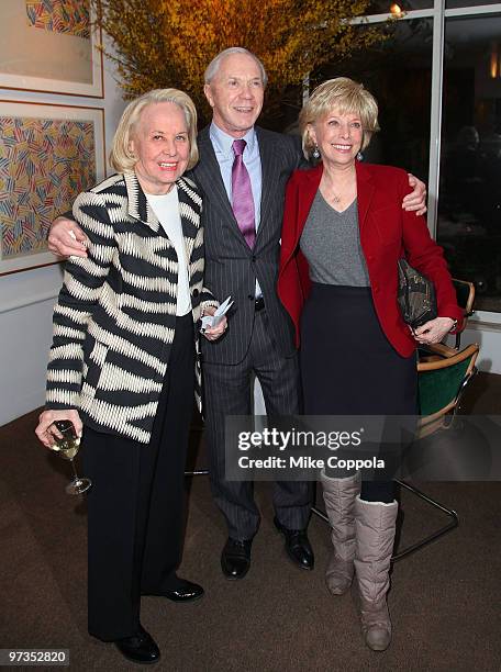 Liz Smith, of Literacy Partners Chairman Peter Brown and journalist Lesley Stahl attend the Literacy Partners 26th annual Evening of Readings...