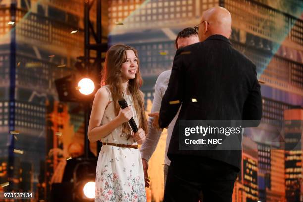 Auditions 3" Episode 1303 -- Pictured: Courtney Hadwin, Howie Mandel --