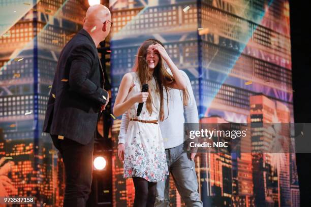 Auditions 3" Episode 1303 -- Pictured: Howie Mandel, Courtney Hadwin --