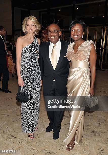 Paula Zahn, Al Roker and Deborah Roberts attend the School of American Ballet's 2010 Winter Ball at Lincoln Center for the Performing Arts on March...