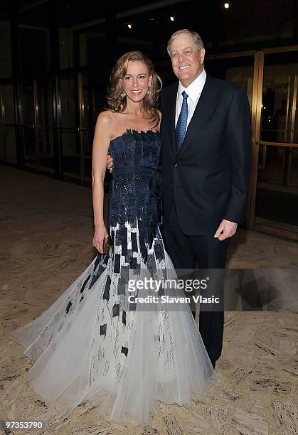 Julia and David Koch attend the School of American Ballet's 2010 Winter Ball at Lincoln Center for the Performing Arts on March 1, 2010 in New York...