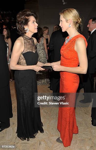 Model and actress Dayle Haddon and actress Kelly Rutherford attend the School of American Ballet's 2010 Winter Ball at Lincoln Center for the...