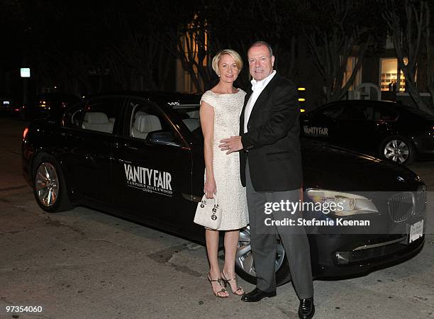 Dior's Lisa Hawkins and her husband arrive at the Kimberly Brooks' "The Stylist Project" exhibition hosted by Vanity Fair and Dior in the BMW BMW...