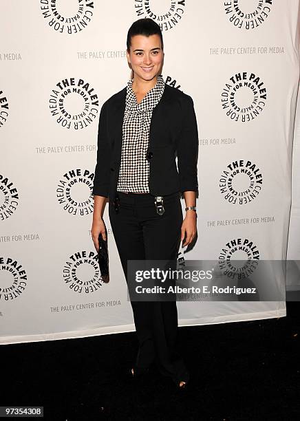 Actress Cote de Pablo arrives at the 27th Annual PaleyFest presents "NCIS" on March 1, 2010 in Beverly Hills, California.