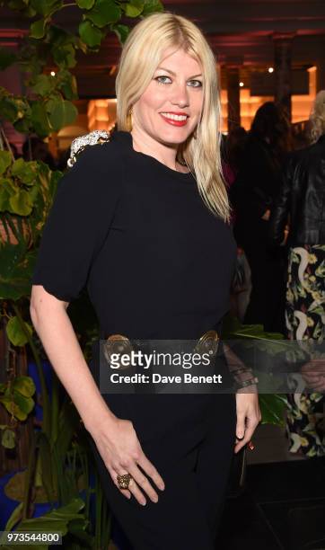 Meredith Ostrom attends a private view of "Frida Kahlo: Making Her Self Up" at The V&A on June 13, 2018 in London, England.