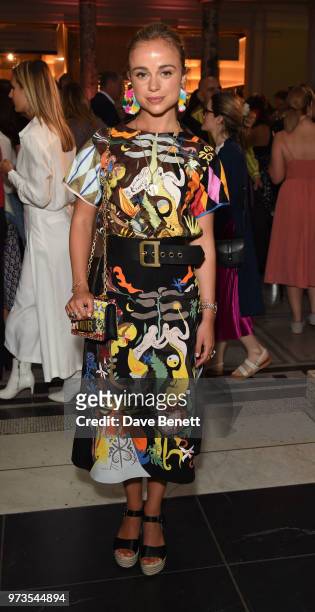 Amelia Windsor attends a private view of "Frida Kahlo: Making Her Self Up" at The V&A on June 13, 2018 in London, England.