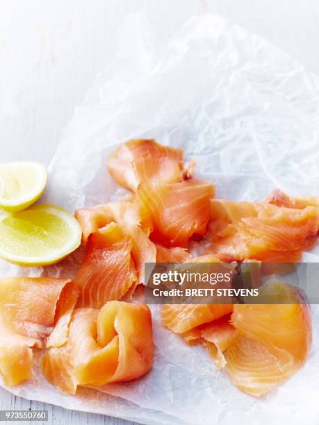 smoked salmon - smoked salmon stock pictures, royalty-free photos & images
