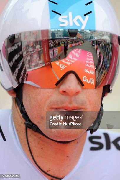 Sergio Henao Montoya Colombian cyclist of Team Sky during the start of the individual time trial 16th stage Trento-Rovereto of 34.2 km. Valid for the...