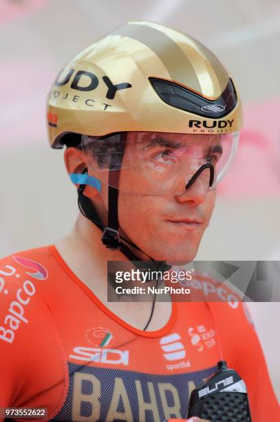 Domenico Pozzovivo Italian cyclist of team Bahrain Merida during the start of the individual time trial 16th stage Trento-Rovereto of 34.2 km. Valid...