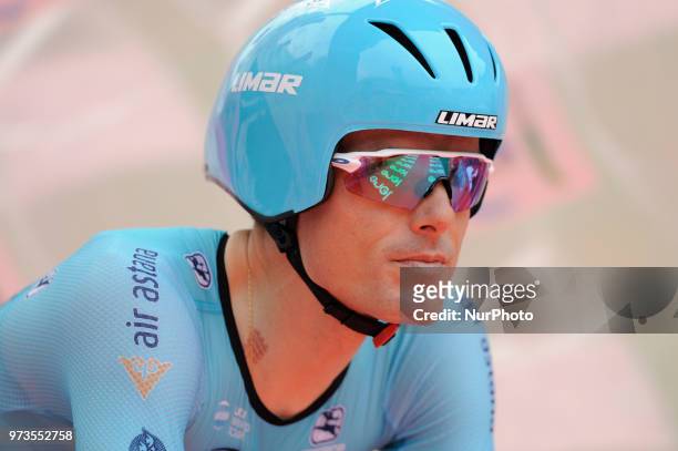 Luis Leon Sanchez Spanish cyclist of Astana Pro Team during the start of the individual time trial 16th stage Trento-Rovereto of 34.2 km. Valid for...
