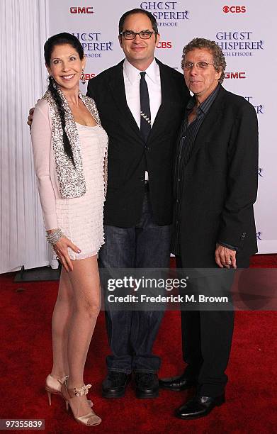 Executive producers Kim Moses, P. K. Simonds and Ian Sander attend the "Ghost Whisperer" 100th episode celebration at XIV on March 1, 2010 in West...