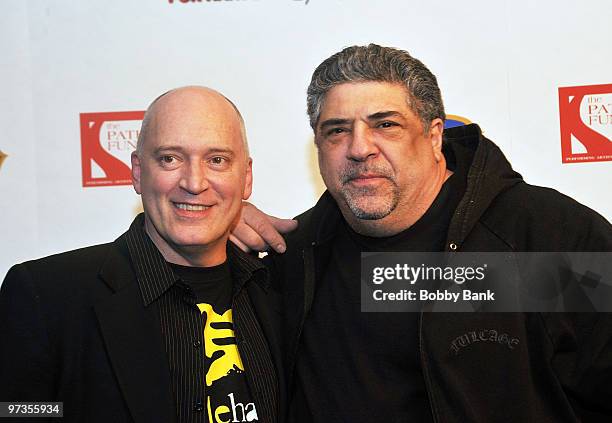 Donnie Kehr and Vincent Pastore attend during Rockers On Broadway Rocks To Rebuild at B.B. Kings on March 1, 2010 in New York City.