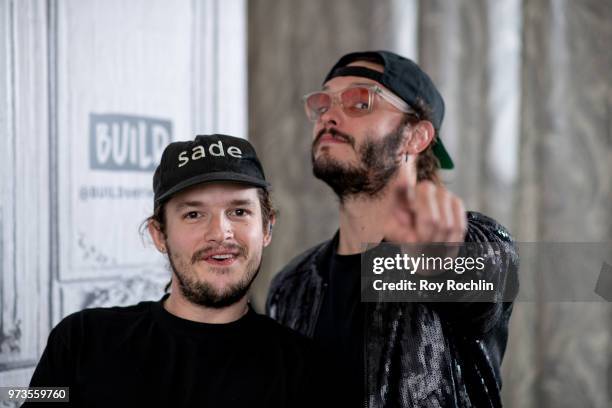 Jason Huber and Jordan Kelley of Cherub discuss "All In" with the Build Series at Build Studio on June 13, 2018 in New York City.