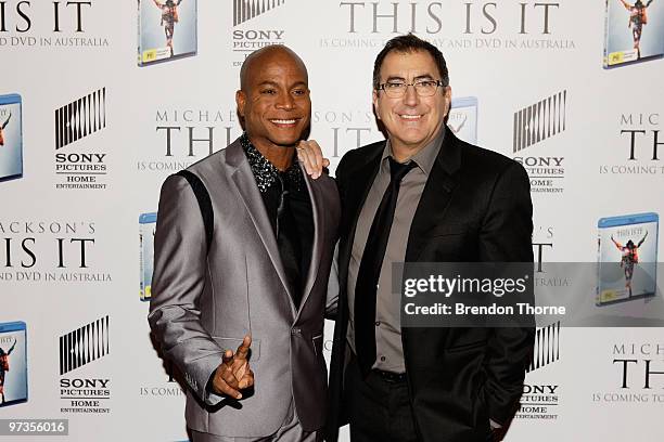 This Is It" choreographer Travis Payne and director Kenny Ortega arrive at the VIP Tribute show to mark the DVD release of the Michael Jackson...