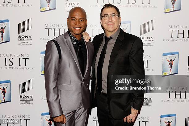 This Is It" choreographer Travis Payne and director Kenny Ortega arrive at the VIP Tribute show to mark the DVD release of the Michael Jackson...