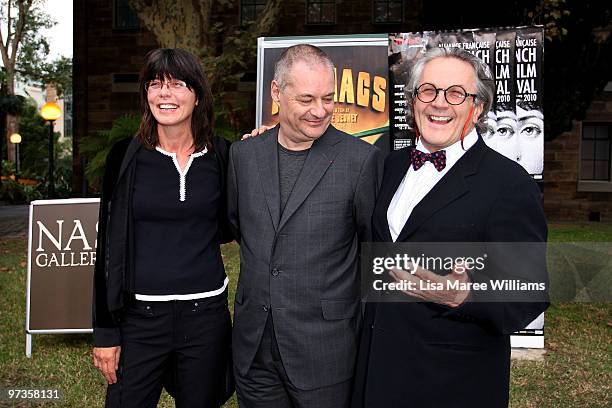 Margaret Sixel, Director Jean-Pierre Jeunet and Dr George Miller arrive at the French Film Festival Opening Gala at the National Arts School on March...