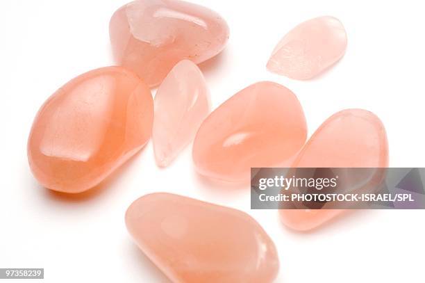 rose quartz gemstones - photostock 個照片及圖片檔