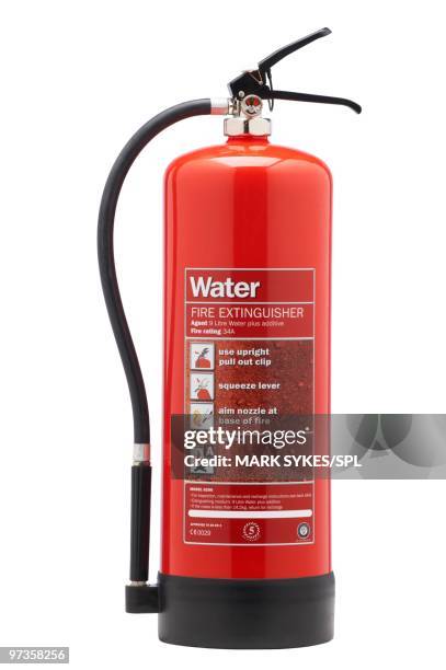 water fire extinguisher - fire extinguisher stock pictures, royalty-free photos & images