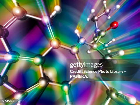 LSD molecule, artwork LSD molecule, artwork