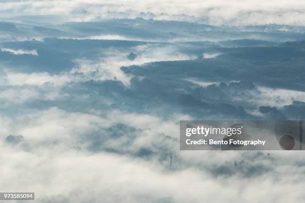 beautiful sunrise over the mountain - hat yai bildbanksfoton och bilder