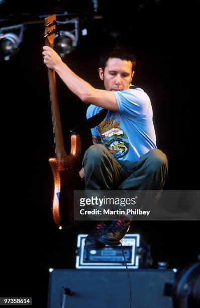 Joe Hansen of Grinspoon performs on stage at Big Day Out on January 28th 2002 in Melbourne, Australia.
