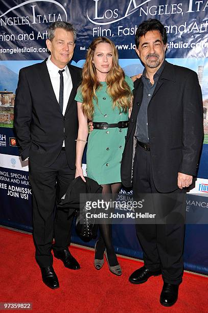 Composer/Producer David Foster, Actors Erin Foster and Joe Mantegna attend the Los Angeles Italia Film, Fashion & Art Festival at the Mann Chinese 6...