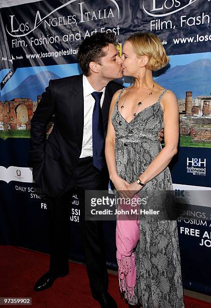 Actors Kenny Doughty and Caroline Carver attend the Los Angeles Italia Film, Fashion & Art Festival at the Mann Chinese 6 on March 1, 2010 in Los...