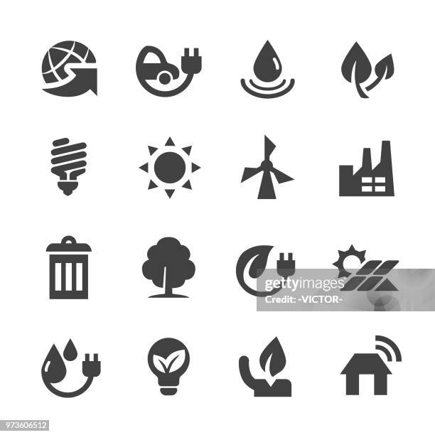 stockillustraties, clipart, cartoons en iconen met milieubehoud icons - acme serie - auto druppel