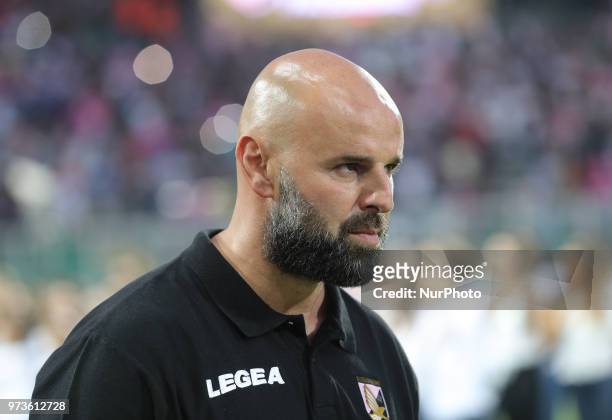 Palermo coach ROBERTO STELLONE looks during the serie B playoff match final between US Citta di Palermo and Frosinone Calcio at Stadio Renzo Barbera...