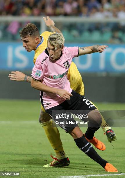 Antonino La Gumina of Palermo in action during the serie B playoff match final between US Citta di Palermo and Frosinone Calcio at Stadio Renzo...