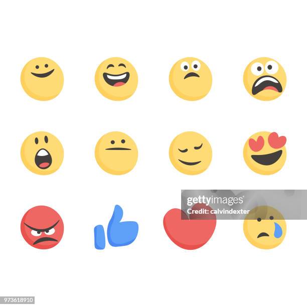 emoticons collection - blank expression stock illustrations